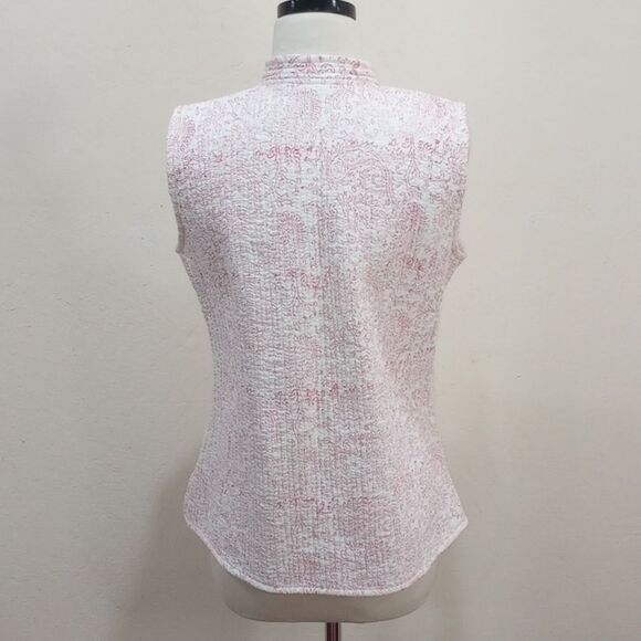 Vintage Handmade Quilted Cotton Reversible Vest - L - Picture 8 of 11